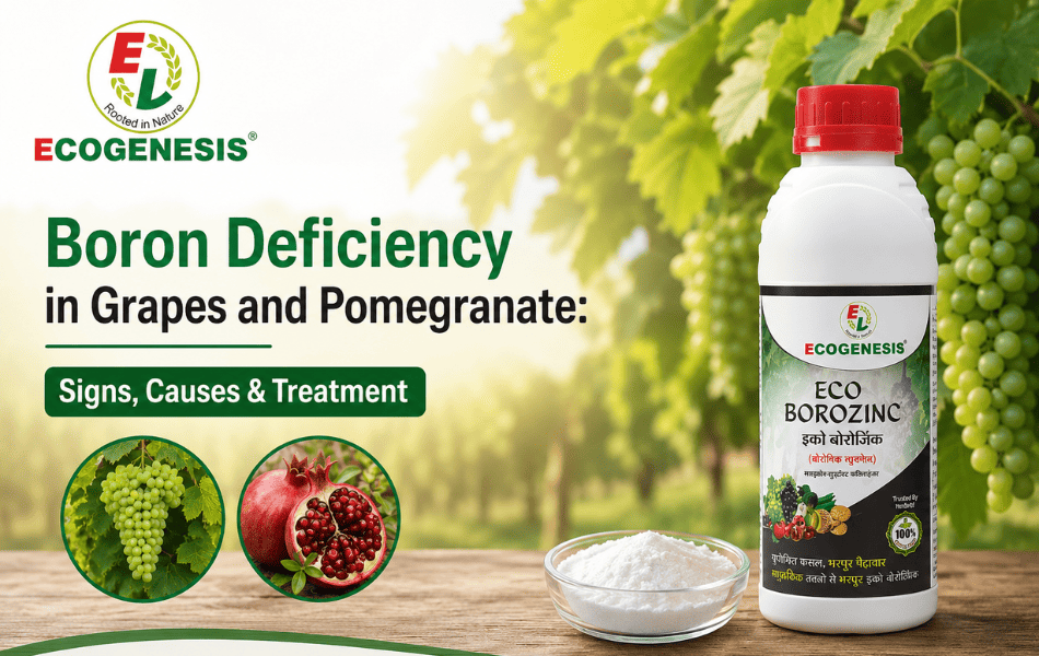 Boron Deficiency in Grapes and Pomegranate: Signs, Causes & Treatment